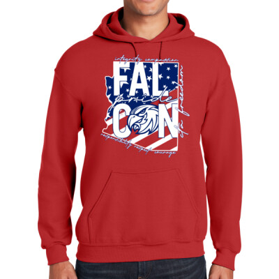 Adult State Pullover Hoodie - Red Thumbnail