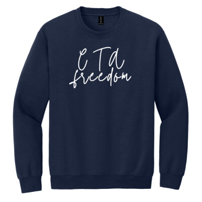 Adult Fleece Sweatshirt - CTA navy [front and back] Thumbnail