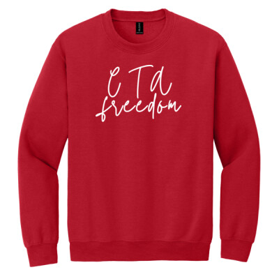 Adult Fleece Sweatshirt - CTA red [front and back] Thumbnail