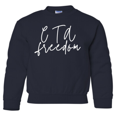Youth Fleece Sweatshirt - CTA navy [front and back] Thumbnail