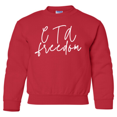 Youth Fleece Sweatshirt - CTA red [front and back] Thumbnail